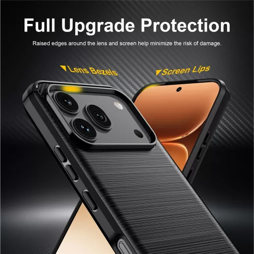 Techsuit - Carbon Silicone - Honor 600 / 600 Pro - Black