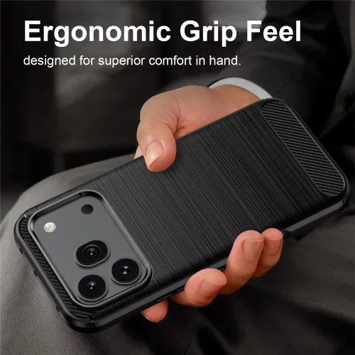 Techsuit - Carbon Silicone - Honor 600 / 600 Pro - Black