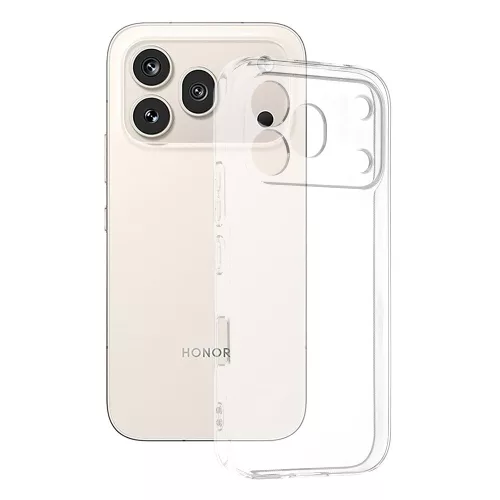 Techsuit - Clear Silicone - Honor 600 Pro - Átlátszó tok