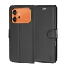 Techsuit - Leather Folio kinyitható tok - Honor 600 / 600 Pro - Fekete