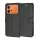 Techsuit - Leather Folio kinyitható tok - Honor 600 / 600 Pro - Fekete