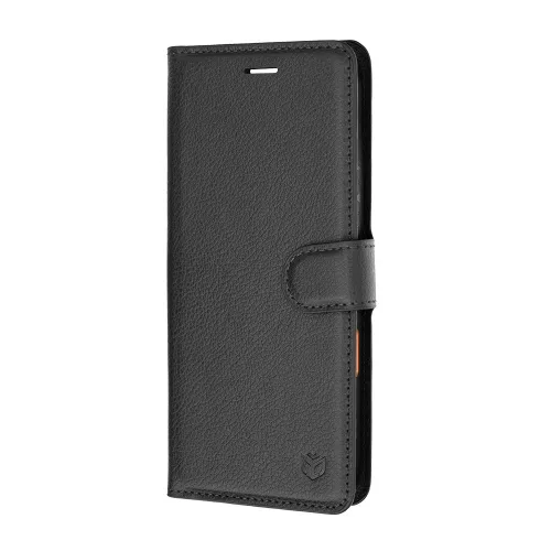 Techsuit - Leather Folio kinyitható tok - Honor 600 / 600 Pro - Fekete