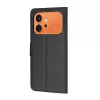 Techsuit - Leather Folio kinyitható tok - Honor 600 / 600 Pro - Fekete
