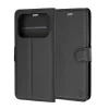 Techsuit - Leather Folio kinyitható tok - Honor 600 / 600 Pro - Fekete