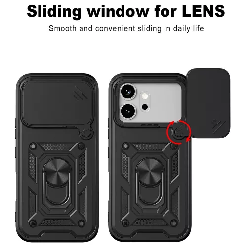 Techsuit - CamShield ütésálló tok - Honor 600 / 600 Pro - Fekete