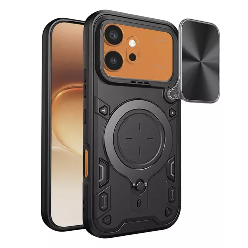 Techsuit - CamGuard Pro tok ütésálló tok - Honor 600 / 600 Pro - Fekete