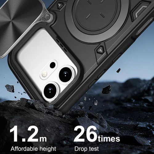 Techsuit - CamGuard Pro tok ütésálló tok - Honor 600 / 600 Pro - Fekete