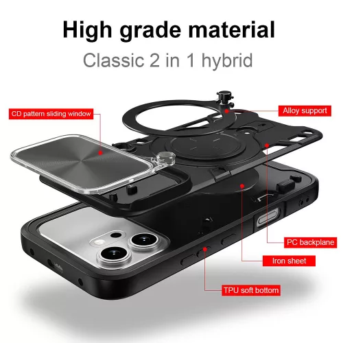 Techsuit - CamGuard Pro tok ütésálló tok - Honor 600 / 600 Pro - Kék