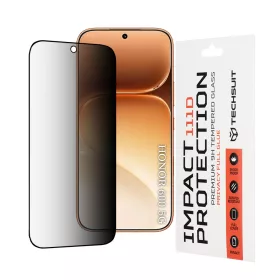   Techsuit - 111D Privacy betekintésgátló üvegfólia - Honor 600 / 600 Pro - Fekete