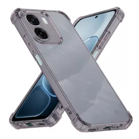   Techsuit - Shockproof Átlátszó Ütésálló Szilikon tok - Oppo A6x 4G / A6x 5G / A6k 4G - Átlátszó fekete