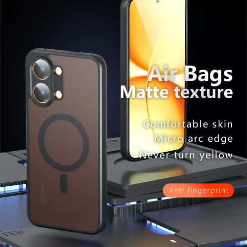 Techsuit - PureFrost MagSafe Ütésálló tok Ütésálló tok - Oppo A6x 4G / A6x 5G / A6k 4G - Matt fekete