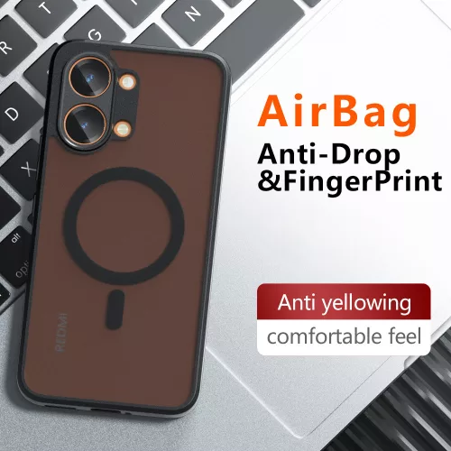 Techsuit - PureFrost MagSafe Ütésálló tok Ütésálló tok - Oppo A6x 4G / A6x 5G / A6k 4G - Matt fekete