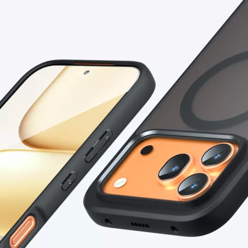 Techsuit - PureFrost MagSafe Ütésálló tok Ütésálló tok - Honor 600 / 600 Pro - Matt fekete