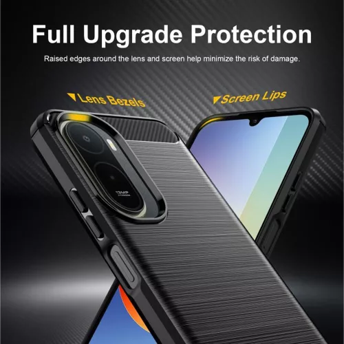 Techsuit - Carbon Silicone - Xiaomi Redmi A7 Pro 4G - Black