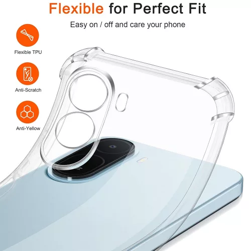 Techsuit - Shockproof Clear Silicone - Xiaomi Redmi A7 Pro 4G - Clear
