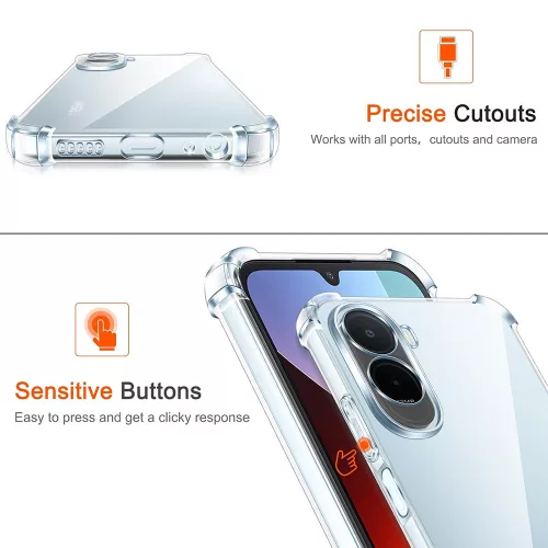 Techsuit - Shockproof Clear Silicone - Xiaomi Redmi A7 Pro 4G - Clear