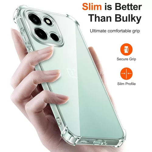 Techsuit - Shockproof Átlátszó Ütésálló Szilikon tok - OnePlus Nord 6 - Átlátszó