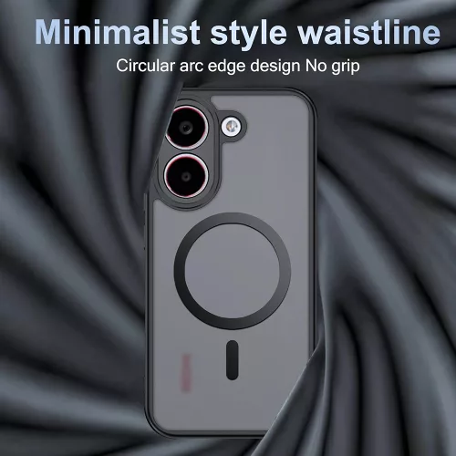 Techsuit - PureFrost MagSafe Ütésálló tok Ütésálló tok - Xiaomi Poco X8 Pro - Matt fekete