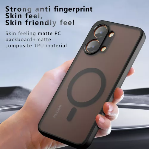 Techsuit - PureFrost MagSafe Ütésálló tok Ütésálló tok - Xiaomi Poco X8 Pro Max - Matt fekete