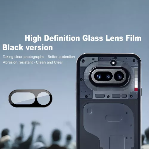 Techsuit - Full Camera - Kameravédő üvegfólia - Nothing Phone (4a) - Fekete
