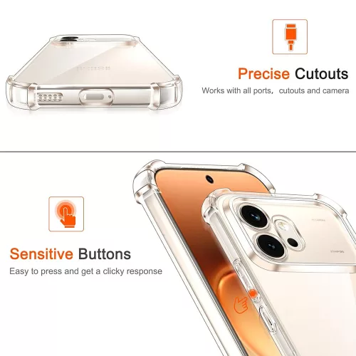 Techsuit - Shockproof Átlátszó Ütésálló Szilikon tok - Honor 600 Pro - Átlátszó