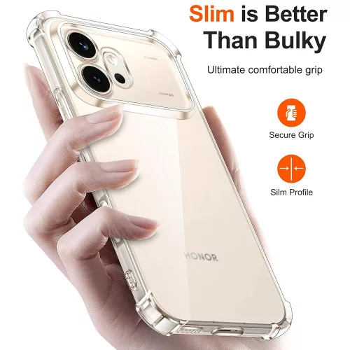 Techsuit - Shockproof Átlátszó Ütésálló Szilikon tok - Honor 600 Pro - Átlátszó