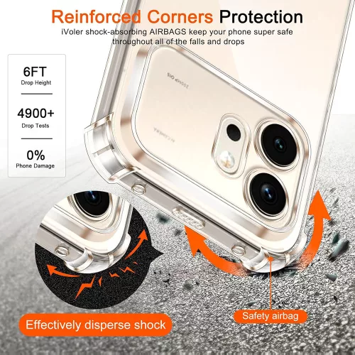 Techsuit - Shockproof Átlátszó Ütésálló Szilikon tok - Honor 600 Pro - Átlátszó