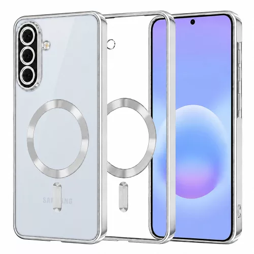Techsuit - Luxury Crystal MagSafe tok - Samsung Galaxy A57 5G - Silver