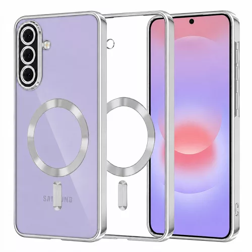 Techsuit - Luxury Crystal MagSafe tok - Samsung Galaxy A37 5G - Silver
