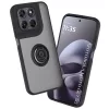 Techsuit - Glinth gyűrűs tok - Motorola Moto G77 / G67 - Fekete