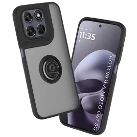   Techsuit - Glinth gyűrűs tok - Motorola Moto G77 / G67 - Fekete