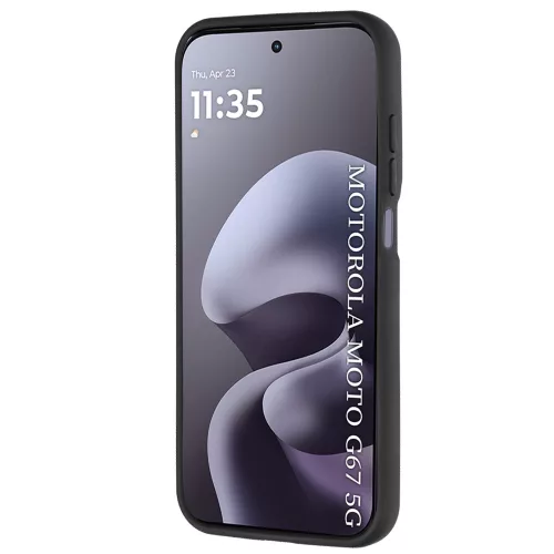 Techsuit - Glinth gyűrűs tok - Motorola Moto G77 / G67 - Fekete