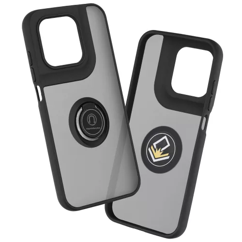 Techsuit - Glinth gyűrűs tok - Motorola Moto G77 / G67 - Fekete