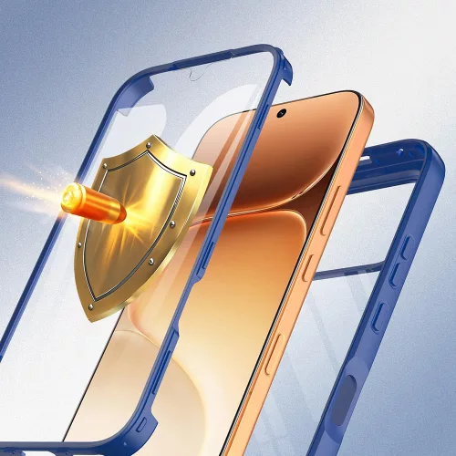 Techsuit - ColorVerse 360 tok kijelzővédővel - Honor 600 / 600 Pro - Kék