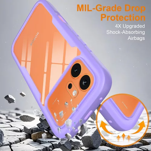 Techsuit - ColorVerse 360 tok kijelzővédővel - Honor 600 / 600 Pro - Lila