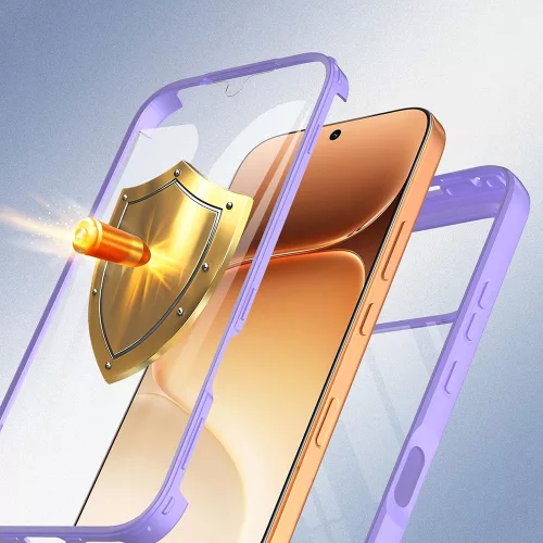 Techsuit - ColorVerse 360 tok kijelzővédővel - Honor 600 / 600 Pro - Lila