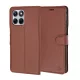 Techsuit - Leather Folio kinyitható tok - Motorola Edge 70 Fusion - Barna