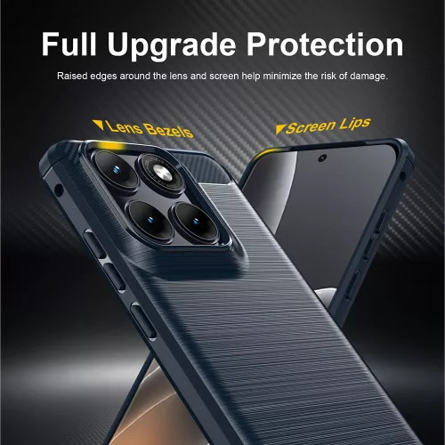 Techsuit - Carbon szilikon tok - Motorola Edge 70 Fusion - Kék