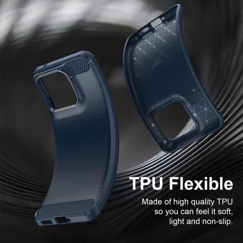 Techsuit - Carbon szilikon tok - Motorola Edge 70 Fusion - Kék