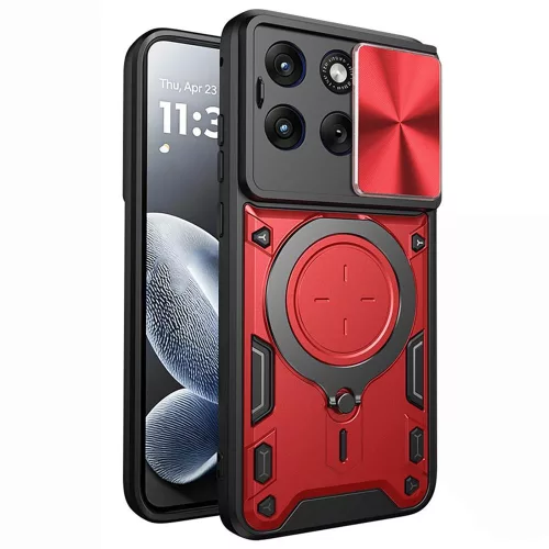 Techsuit - CamGuard Pro tok ütésálló tok - Motorola Edge 70 Fusion - Piros