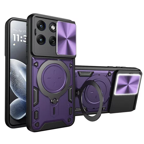 Techsuit - CamGuard Pro tok ütésálló tok - Motorola Edge 70 Fusion - Lila