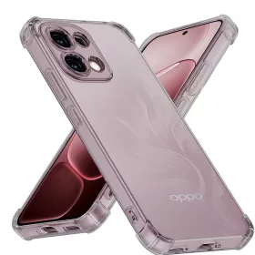   Techsuit - Shockproof Átlátszó Ütésálló Szilikon tok - Oppo A6 Pro 4G / A6 Pro 5G - Átlátszó fekete