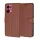 Techsuit - Leather Folio kinyitható tok - Oppo A6 Pro 4G / A6 Pro 5G - Barna