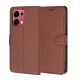 Techsuit - Leather Folio kinyitható tok - Oppo A6 Pro 4G / A6 Pro 5G - Barna