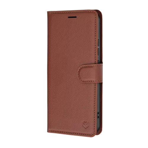Techsuit - Leather Folio kinyitható tok - Oppo A6 Pro 4G / A6 Pro 5G - Barna