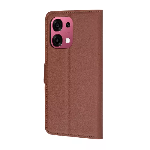 Techsuit - Leather Folio kinyitható tok - Oppo A6 Pro 4G / A6 Pro 5G - Barna