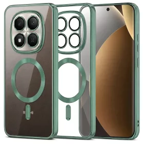   Techsuit - Luxury Crystal MagSafe tok - Xiaomi Redmi Note 15 Pro+ 5G / Poco M8 Pro 5G - Zöld átlátszó