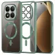 Techsuit - Luxury Crystal MagSafe tok - Xiaomi Redmi Note 15 Pro+ 5G / Poco M8 Pro 5G - Zöld átlátszó