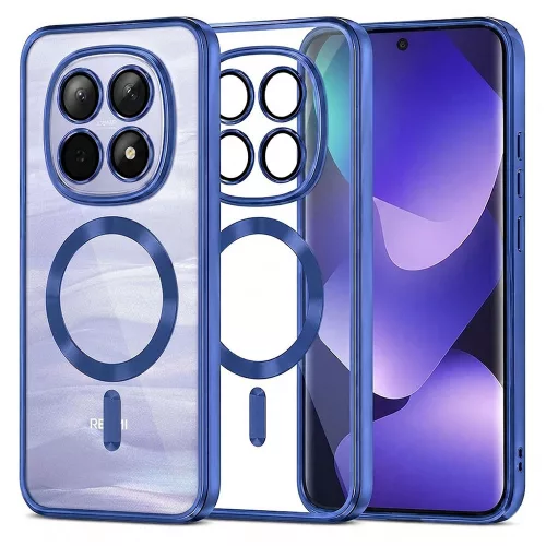 Techsuit - Luxury Crystal MagSafe tok - Xiaomi Redmi Note 15 5G / Note 15 4G / Poco M8 5G - Kék átlátszó