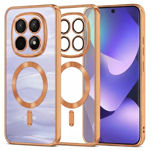 Techsuit - Luxury Crystal MagSafe tok - Xiaomi Redmi Note 15 5G / Note 15 4G / Poco M8 5G - Narancssárga átlátszó